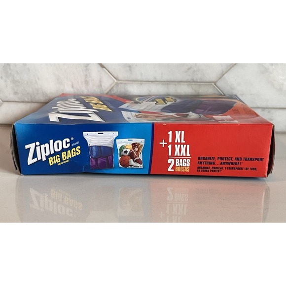 NEW Ziploc Big Bags XL & XXL 10 & 20 Gallon Size 2006 NOS Sealed Discontinued - Picture 3 of 3
